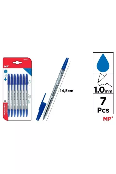 Mp Main Paper D�ugopis niebieski 1.0mm 7 szt