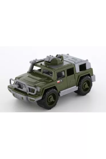 Samoch�d Jeep wojskowy "Obro�ca" z 1-ym karabinem maszynowym Polesie