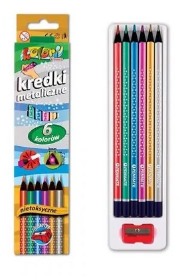 Penmate Kolori Premium Kredki tr�jk�tne neonowe + temper�wka 6 szt.