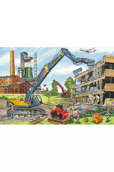 Puzzle 3x48 el. Pojazdy budowlane Schmidt