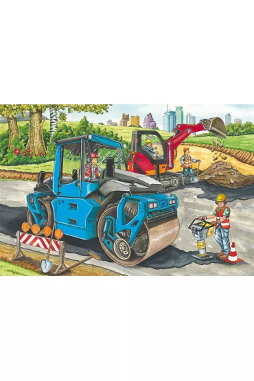 Puzzle 3x48 el. Pojazdy budowlane Schmidt