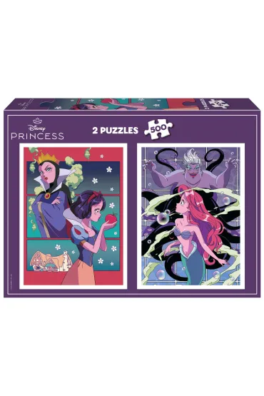 Puzzle 2x500 el. Kr�lewna �nie�ka / Ma�a Syrenka Educa