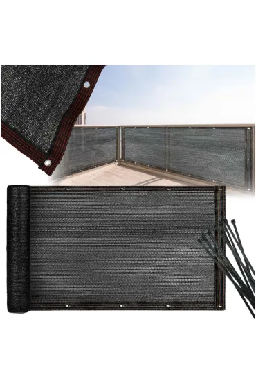 Osona balkonowa LUARO mata maskujca siatka cieniujca na balkon taras 150g/m2 105x500cm UV