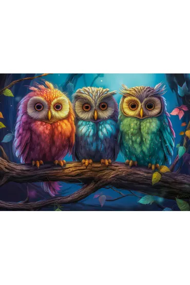 Puzzle 300 el. Three Little Owls Castorland