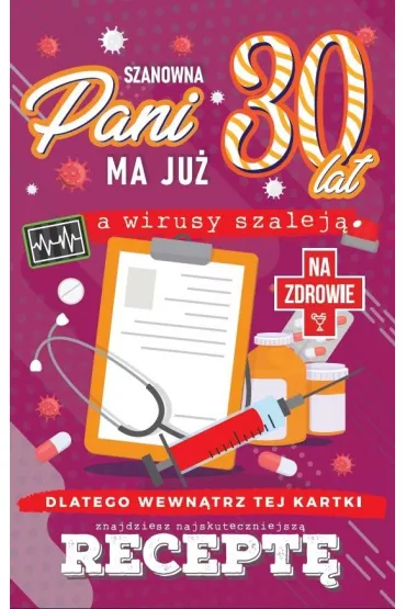 Yeku Karnet Urodzinowy z recept� 30 JCX-046
