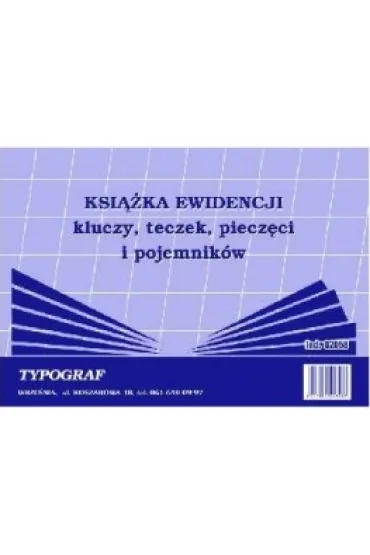 Druki samokopiuj�ce Typograf ksi��ka ewidencji kluczy, teczek, piecz�ci i pojemnik�w A5 (02058)