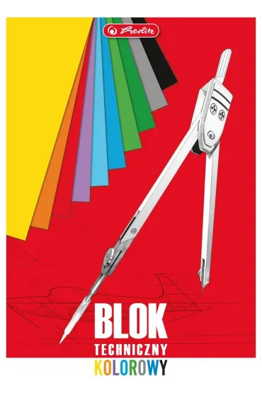 Herlitz Blok techniczny kolorowy A4 10 kartek