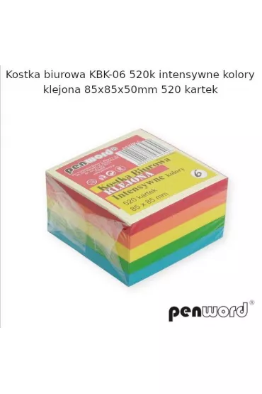 Penword Kostka biurowa mix 85x85x50mm 520 kartek