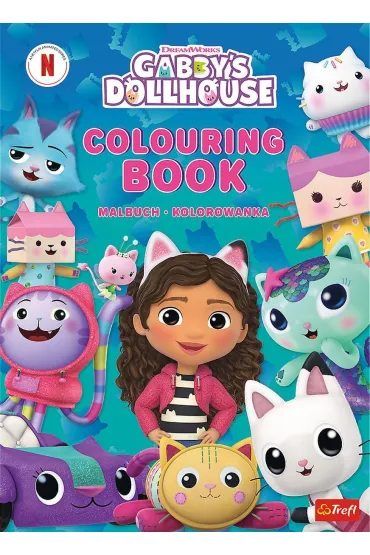 Koci domek Gabi. Kolorowanka. Malbuch. Colouring book. Gabby's Dollhouse