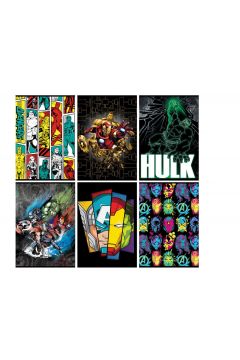 Eurocom Zeszyt A5 w kratk 54 kartki Avengers 10 sztuk mix