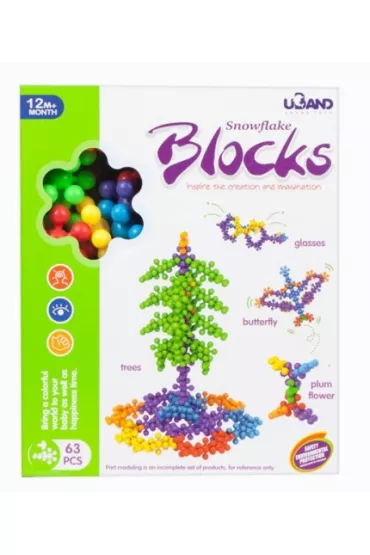 Klocki konstrukcyjne 63 elem