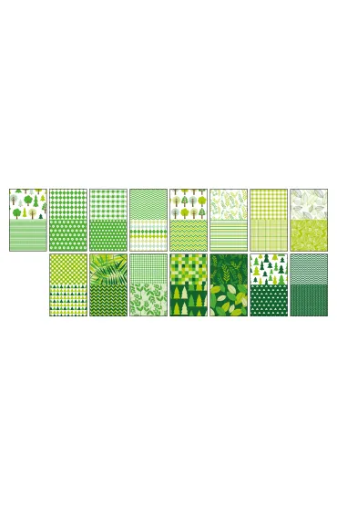 Happy Color Blok z motywami GREEN, A4, 80g, 15 arkuszy, 30 motyw�w 15 kartek
