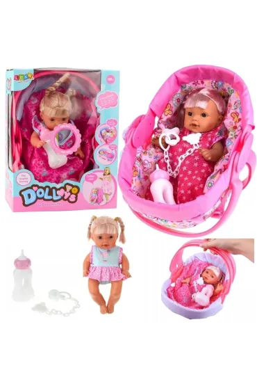 Lalka bobas w noside�ku plus akcesoria LeanToys