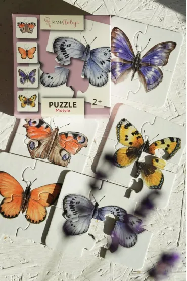 Puzzle 4 el. Motyle Mama Maluje