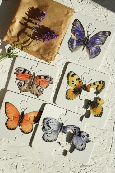 Puzzle 4 el. Motyle Mama Maluje