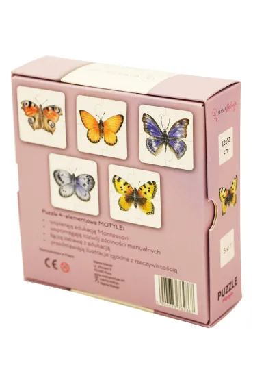 Puzzle 4 el. Motyle Mama Maluje