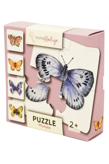 Puzzle 4 el. Motyle Mama Maluje