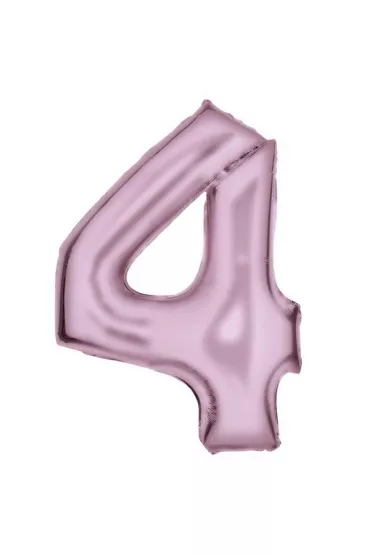 Amscan Balon foliowy cyfra 4 satynowa pastelowy r� 86cm