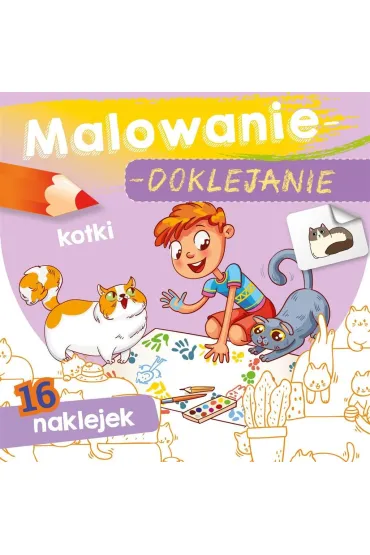 Ksi��eczka 15X15 cm Malowanie-doklejanie. Kotki  Naklejki SKRZAT 071320
