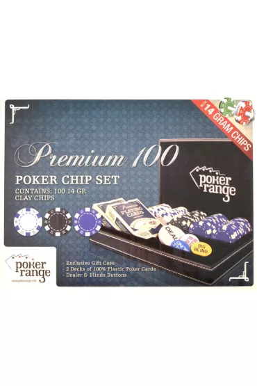 �etony pokerowe PREMIUM SK�RA 100 szt. 14g