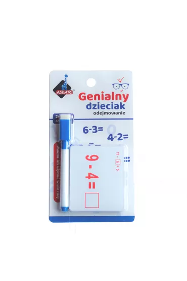 Genialny dzieciak. Fiszki arytmetyczne odejmowanie Askato