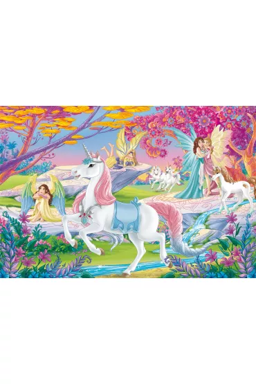 Puzzle 200 el. Magiczna kraina + figurka Schmidt