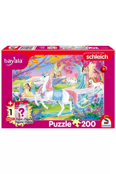 Puzzle 200 el. Magiczna kraina + figurka Schmidt
