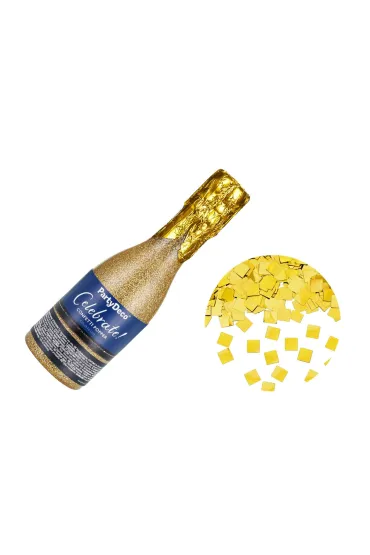 PartyDeco Tuba z konfetti Szampan z�oty 20.5cm