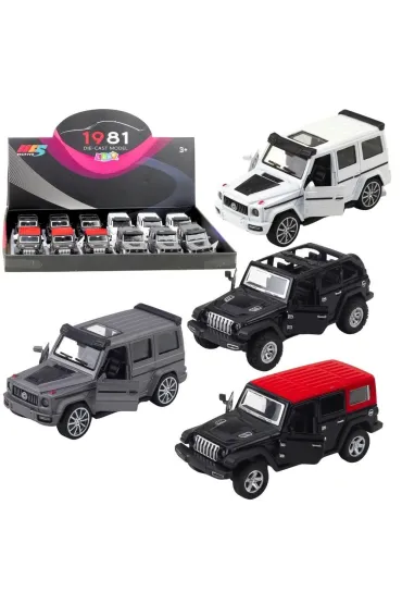 Suv terenowy metalowy nap�d pull-back MIX LeanToys