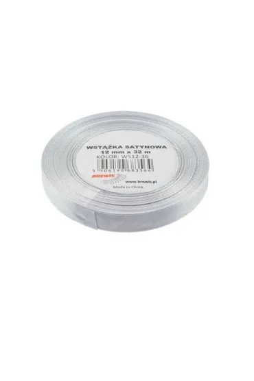 Brewis Wst��ka satynowa szara 12mm x 32m