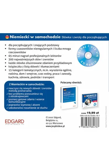Audiobook EDGARD. Niemiecki w samochodzie. S��wka i zwroty dla pocz�tkuj�cych CD