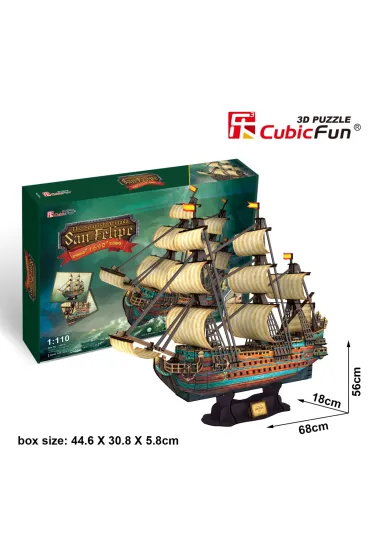 Puzzle 3D 248 el. �aglowiec San Felipe XL Cubic Fun