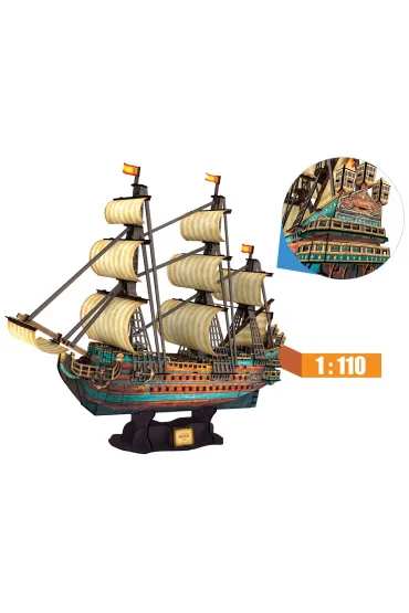 Puzzle 3D 248 el. �aglowiec San Felipe XL Cubic Fun