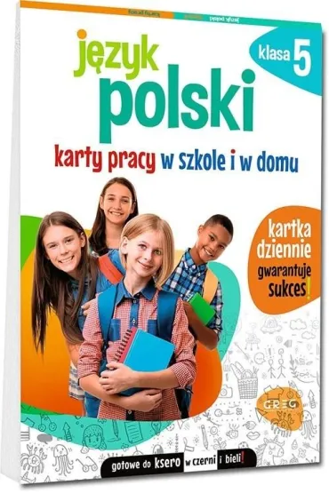 J�zyk polski. Karty pracy w szkole i w domu. Klasa 5 - Karolina  Cichocka