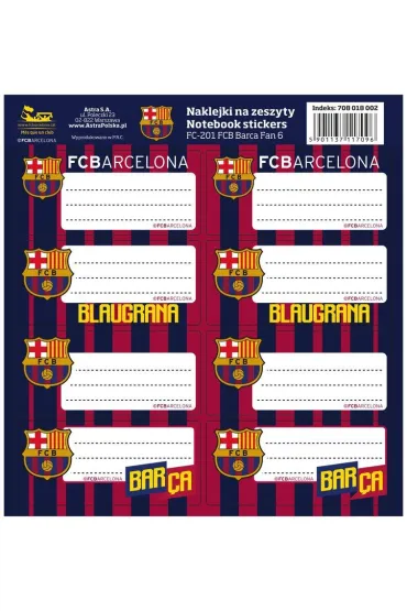 Astra Naklejki na zeszyty FC-201 FC Barca Fan 6