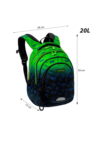 Plecak 39x28x15 3zamki 2kieszenie Ombre Football ASTRA 502026052