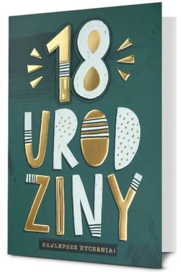 Pan Dragon Karnet B6 HM-200 18 urodziny, zielono z�ote HM-200-3101