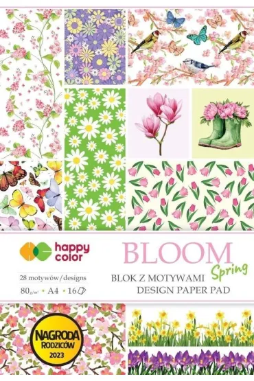 Blok z motywami A4 80g/16k SPRING Happy Color