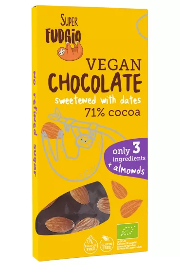 Super Fudgio Czekolada sodzona daktylami z migdaami 100 g Bio