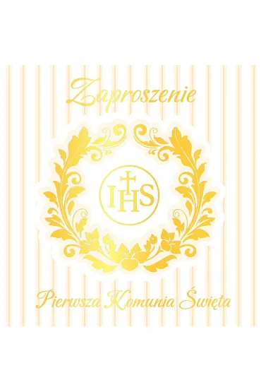 Henry ZAPROSZENIE KOMUNIA 150X150 Z KOP PASKI HE 5 szt.