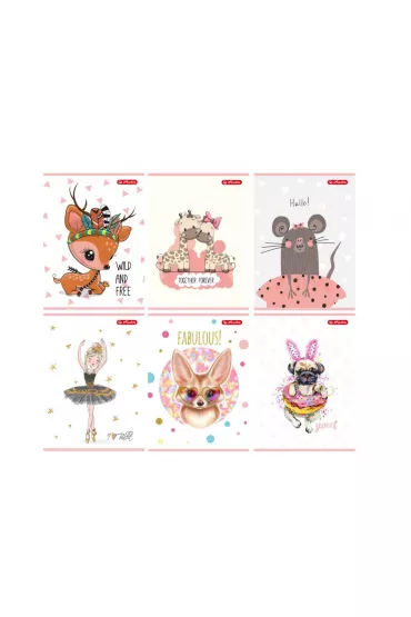 Herlitz Zeszyt A5 Cute dwie linie 16 kartek 10 szt.