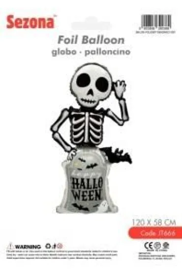 Balon Halloween Szkielet 120x58cm