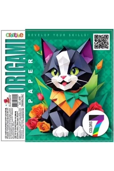 Fresh Papier do origami 160x160 35 arkuszy 80g/m2 Kot