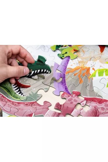 Puzzle Dinozaury. Poznawaj, baw si�, odkrywaj Wilga Play - Irena  Trevisan, Enrico Lorenzi