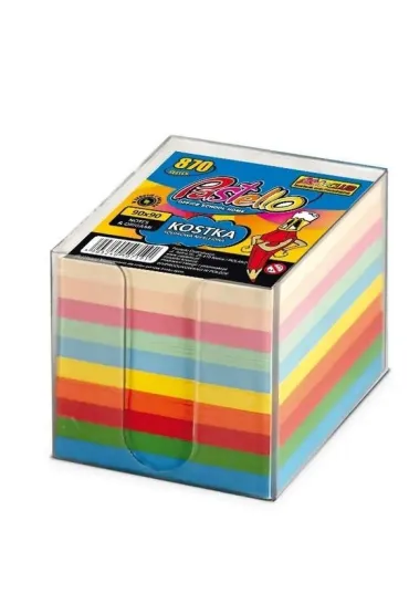 Alfa Pastello Kostka w kubiku 90x90mm 850 kartek 10 kolor�w