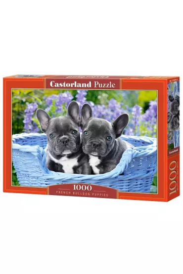 Puzzle 1000 el. Szczeni�ta buldoga francuskiego Castorland