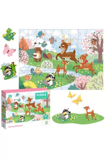 Puzzle 60 el. Pory roku. Wiosenny czas Dodo
