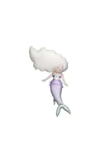 PartyDeco Balon foliowy Syrena, 72x52cm
