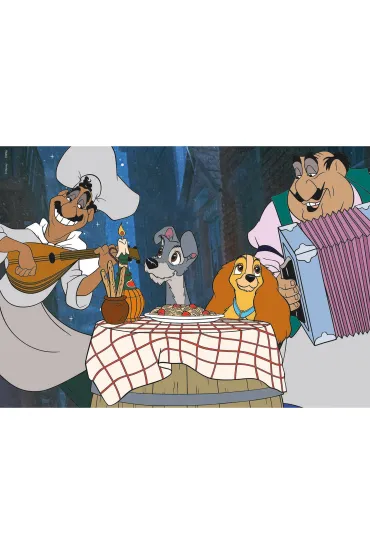 Puzzle 2x48 el. Kr�l Lew Zakochany kundel Educa
