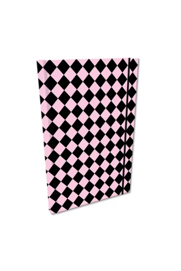 EV-Corp Notes A5 z gumk� Soft Touch Krata Pink kratka